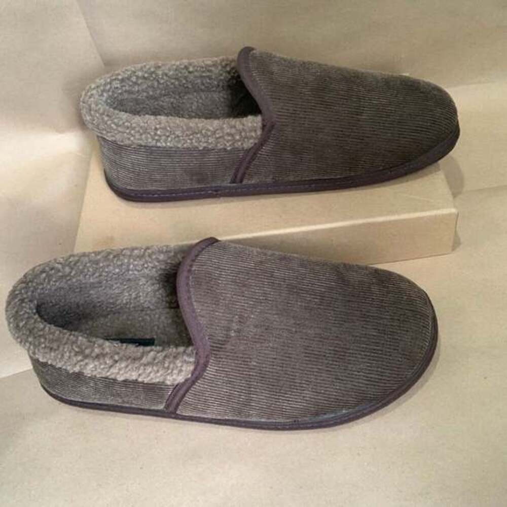 Woolrich Men's Brown‎ Corduroy Slippers with Faux Fur Lining Men’s Size 10
